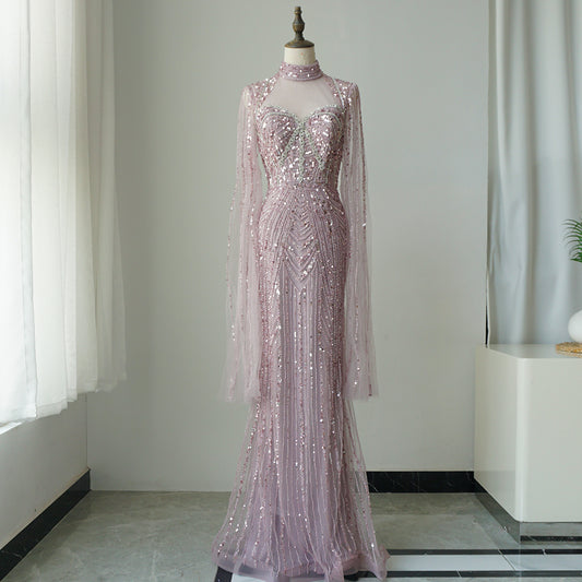 2025 Luxury Dubai Nude Sweetheart Mermaid Beaded Evening Gowns for Women Party ED500623