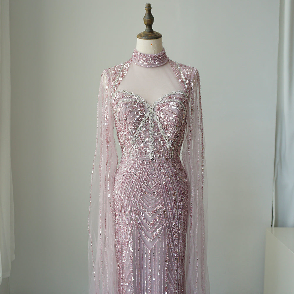 2025 Luxury Dubai Nude Sweetheart Mermaid Beaded Evening Gowns for Women Party ED500623