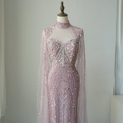 2025 Luxury Dubai Nude Sweetheart Mermaid Beaded Evening Gowns for Women Party ED500623