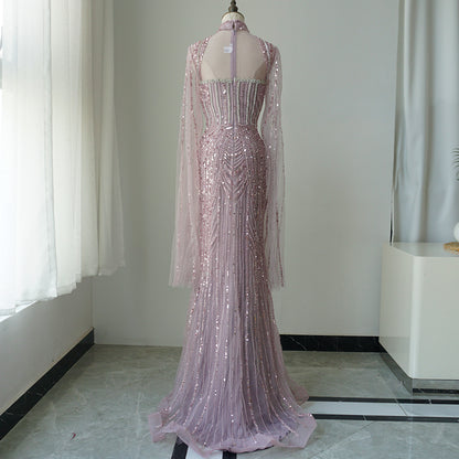 2025 Luxury Dubai Nude Sweetheart Mermaid Beaded Evening Gowns for Women Party ED500623
