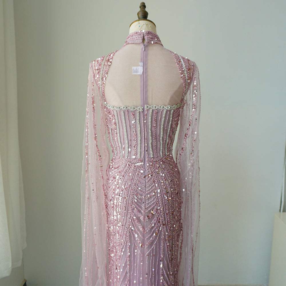 2025 Luxury Dubai Nude Sweetheart Mermaid Beaded Evening Gowns for Women Party ED500623