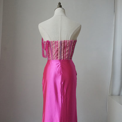 Luxury Designer Fuchsia Evening Dresses Dubai Gown for Special Occasion Dresses