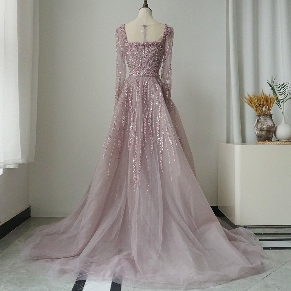 Arabic Green With Alacati Overskirt Mermaid Beaded Evening Dresses Luxury Gowns 2025 for Formal Occasion 2025